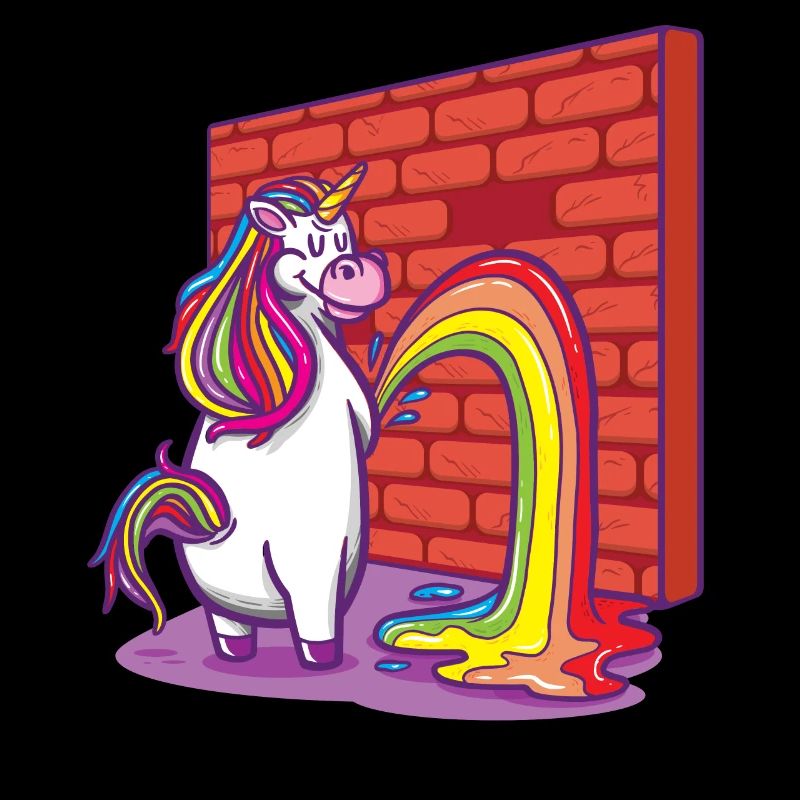 Einhorn pinkelt Regenbogen