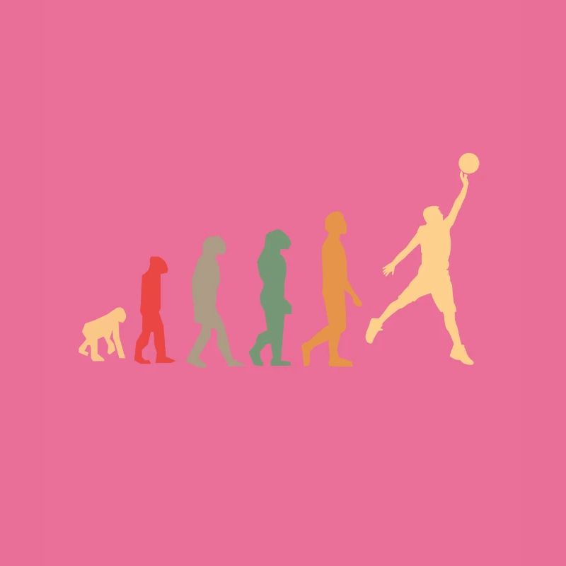 vintage, retro evolution Basketball Korb mit Dunk