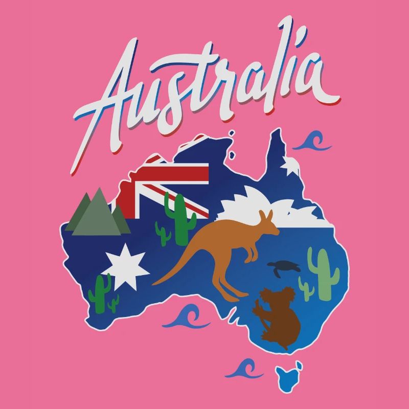 Voyage Australie Fun Aussie Map Gift Design Idea