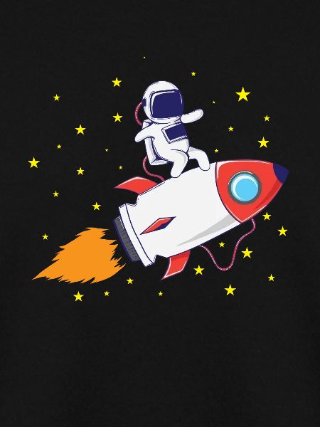 Astronaut on rocket