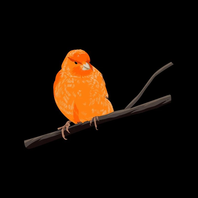Kanarienvogel auf Zweig