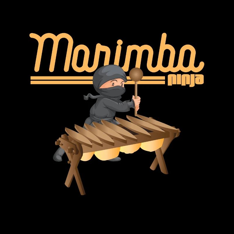Funny Marimba Ninja Marching Band Percussion Gift