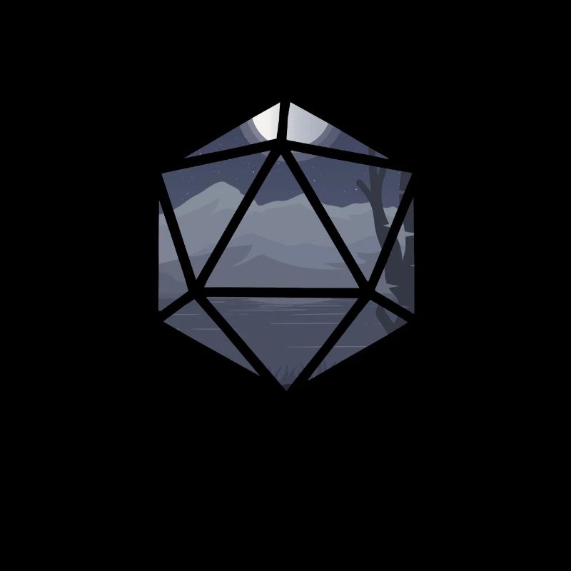 Cube de forêt au clair de lune