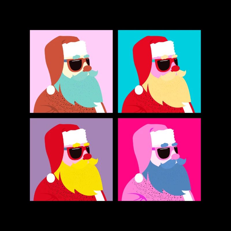 Pop-Art - Weihnachtsmann mit Sonnenbrille