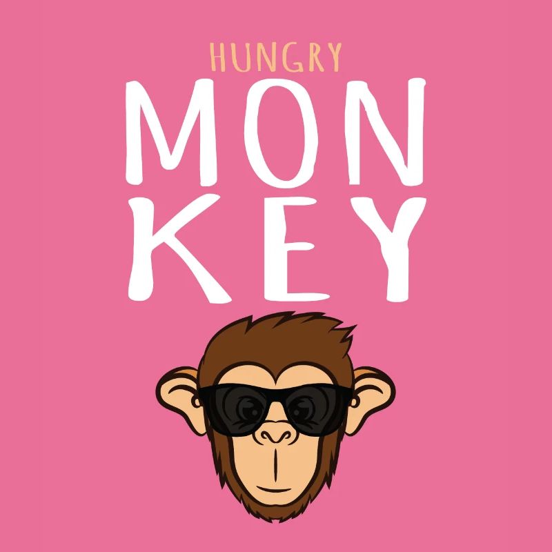 Monkey T Shirt - Monkey Head With Sunglass Monkey