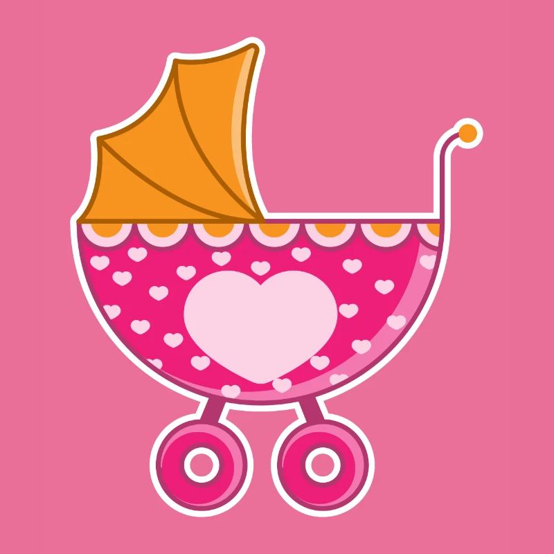 Rosa Kinderwagen