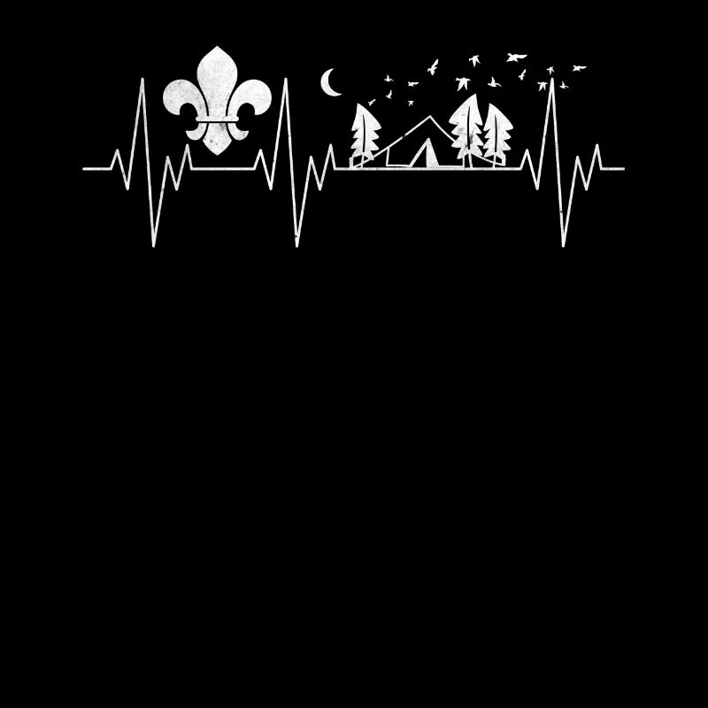 Proud Scout Heartbeat Scouting Tent Camping Lover