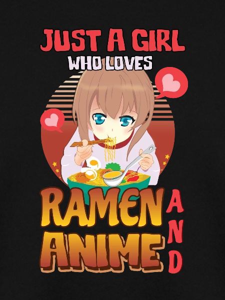 Animemädchen mag Ramen