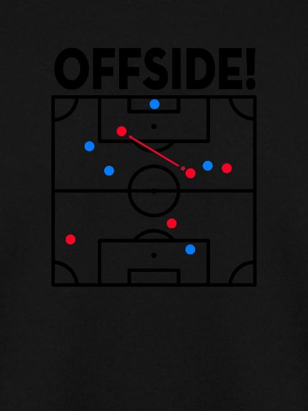 Fußball-lustige Fußball-Spiel-Abseits-Regel