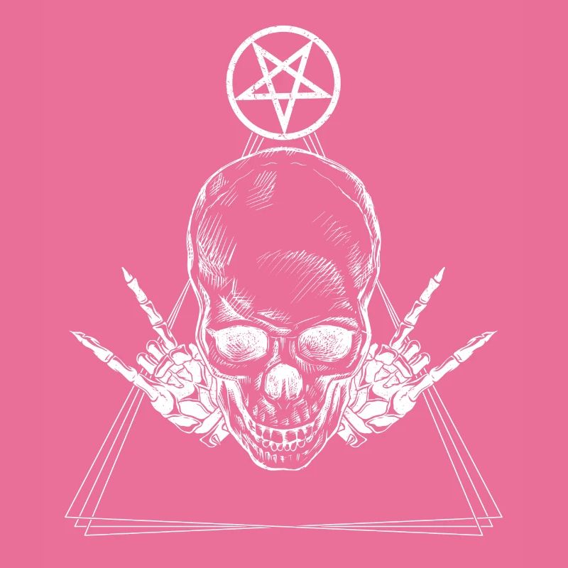 Metalskull with Satan cross skull and Devil Horn