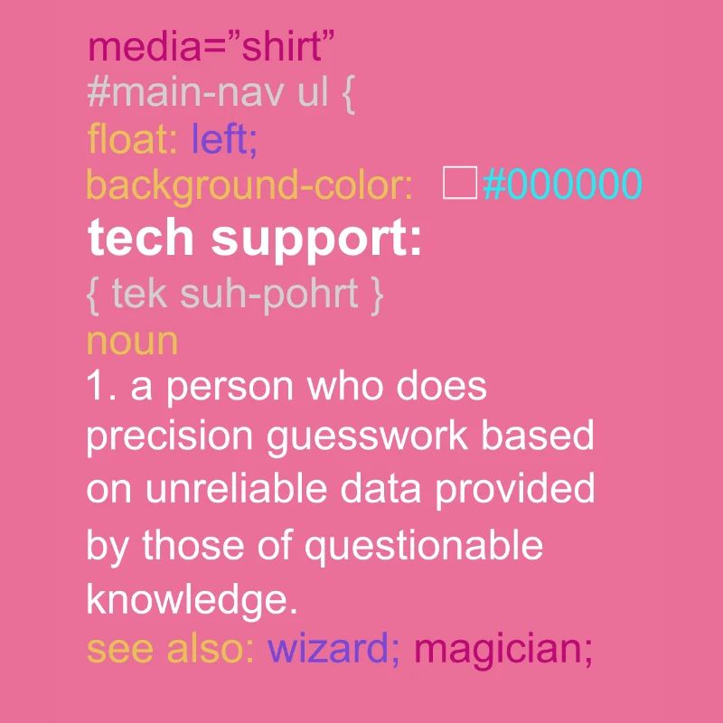 Tech support html coding gift coder