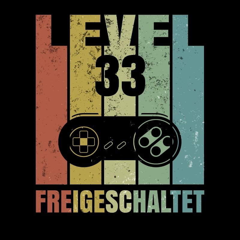 Level 33 freigeschaltet Geburtstagsshirt Geschenk