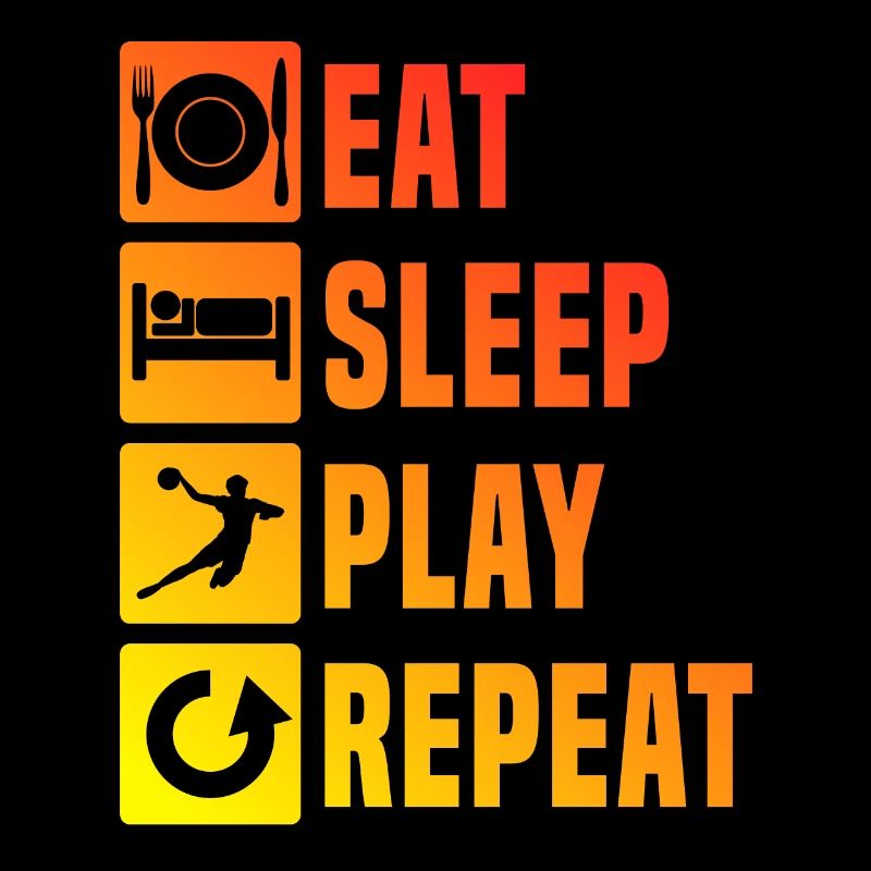 Handball Kinder Eat Sleep Handball Repeat