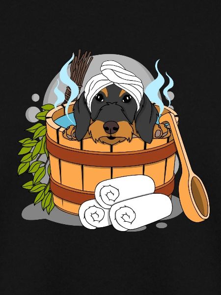 Rauhaardackel Sauna Wellness