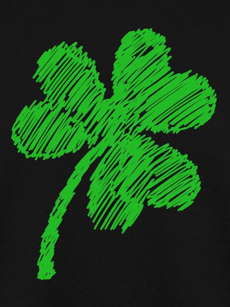 three-leaf clover green doodle