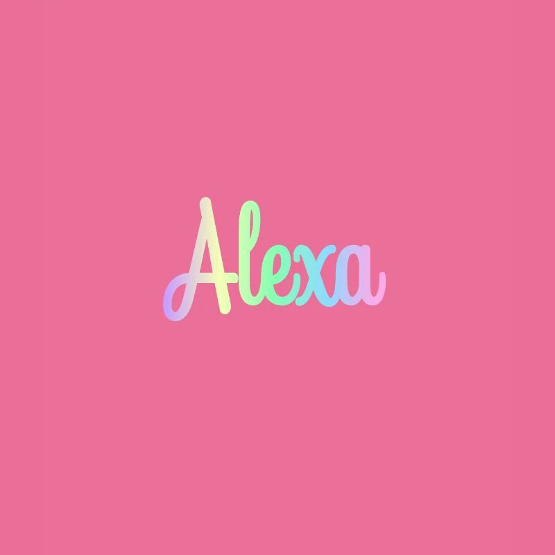ALEXA Rainbow Minimalist Cursive