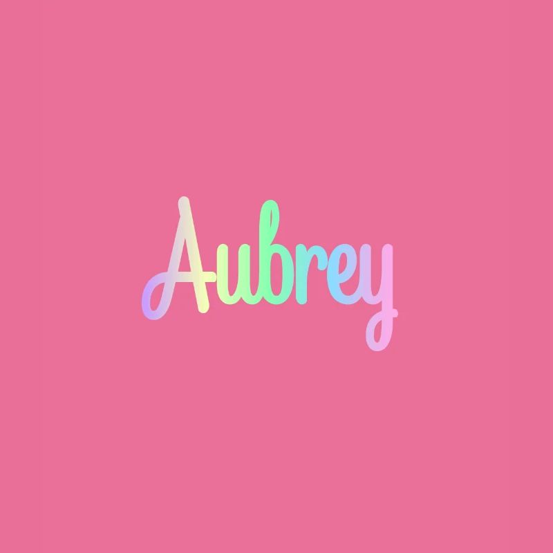 AUBREY Rainbow Minimalist Cursive