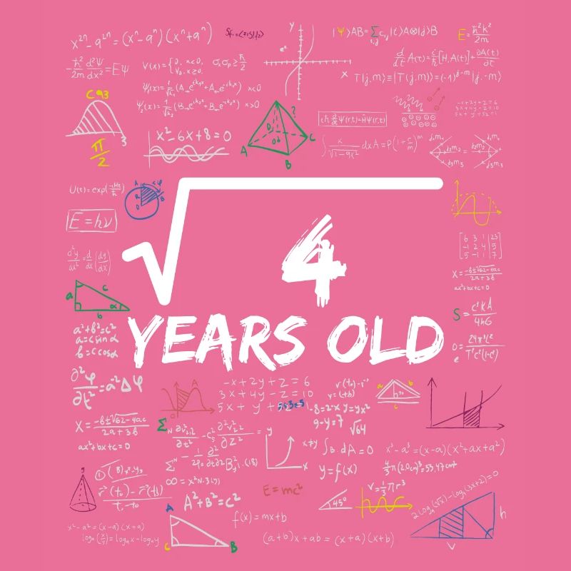Square Root of 4 2ND Funny Math Birthday