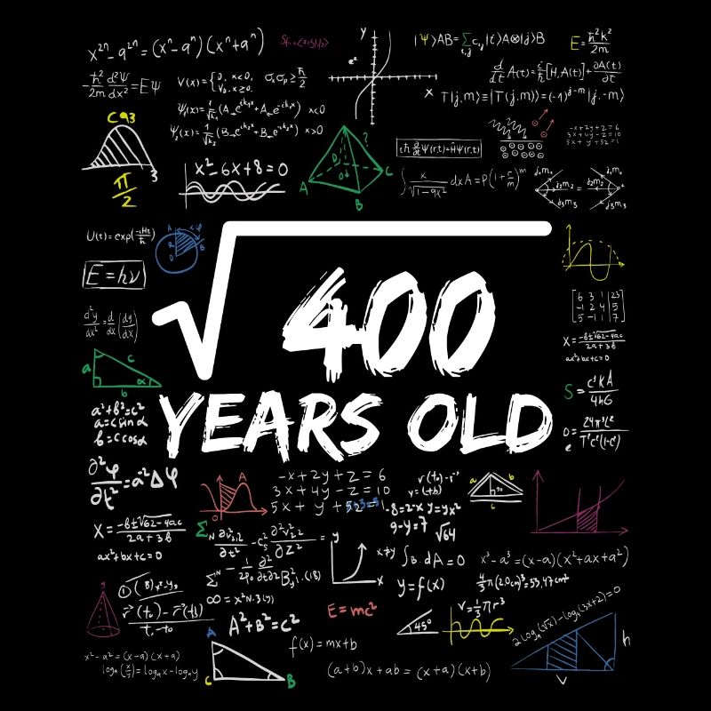 Square Root of 400 20TH Funny Math Birthday