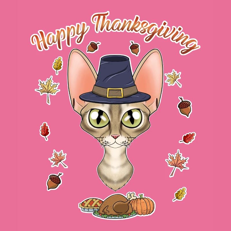 Devon Rex Cat Lover I Happy Thanksgiving