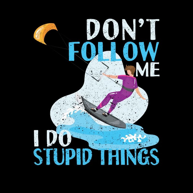 Ne me suivez pas, je fais des choses stupides kitesurf