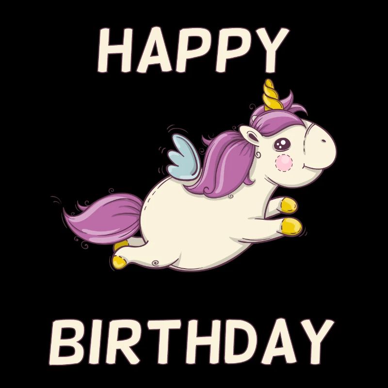 Glückwunsch zum Geburtstag fliegendes Einhorn