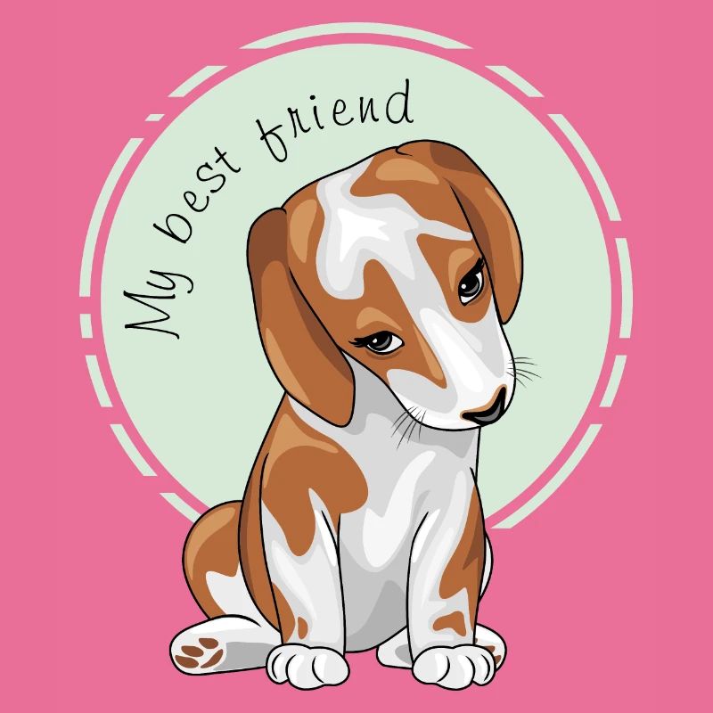Le chiot timide et mignon est mon meilleur ami