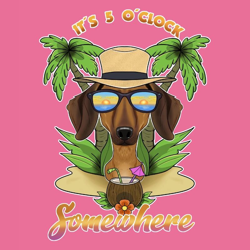 It Is 5 OClock Somewhere Drinking Dachshund