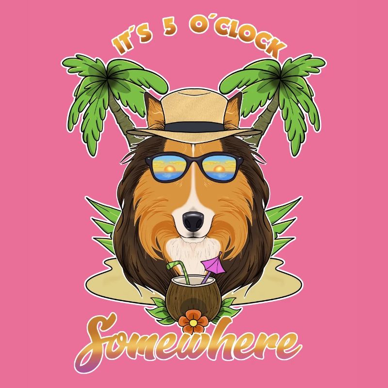 It Is 5 OClock Somewhere Drinking Collie