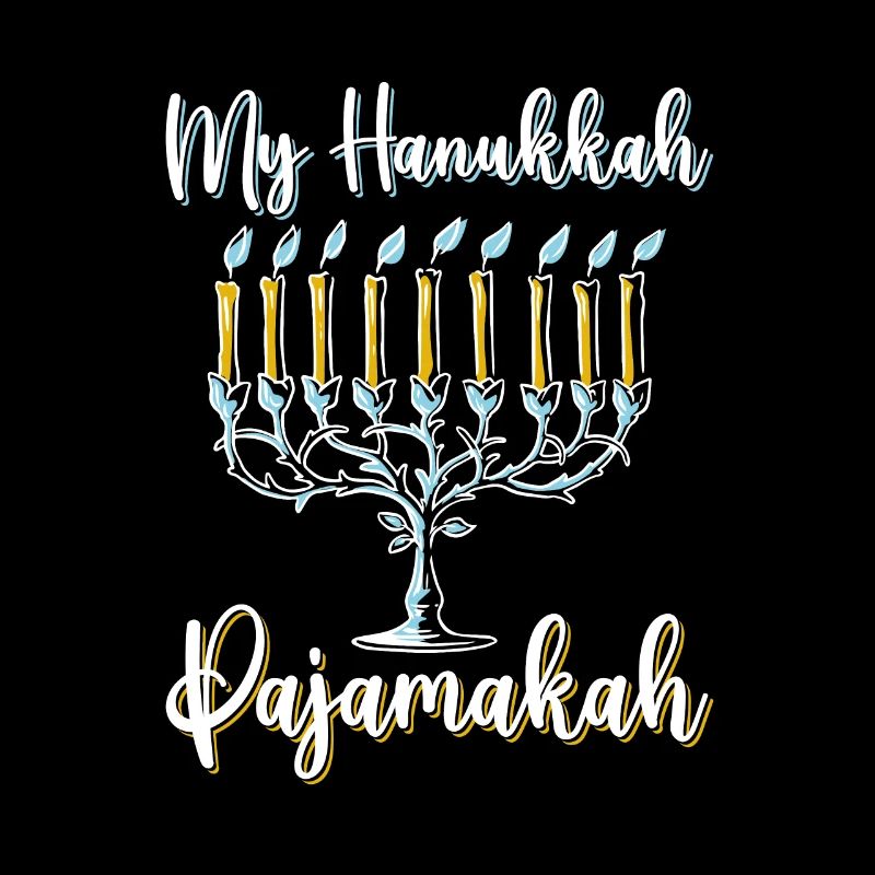 My Hanukkah Pajamakah - Menorah Lights Hanukkah