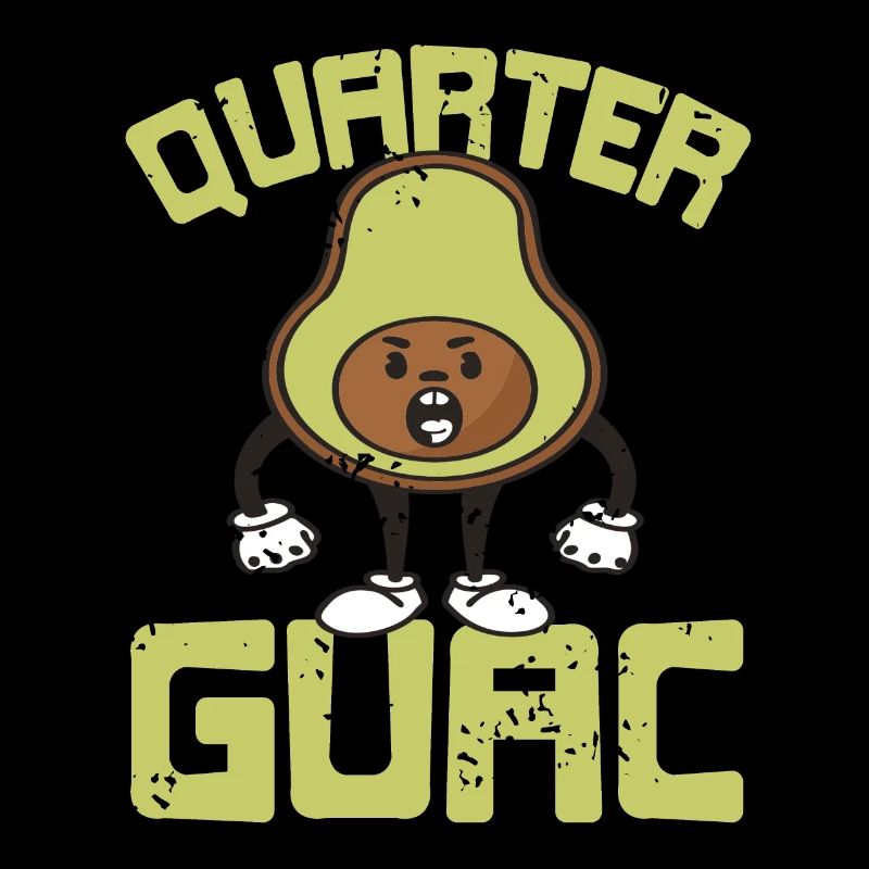 Quartier Vintage Rétro GUAC Mignon Drôle Guac Avocat