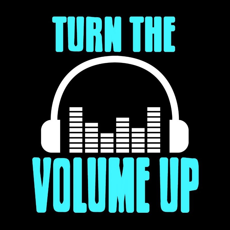 Turn The Volume Up Cool Retro DJ Techno Lover