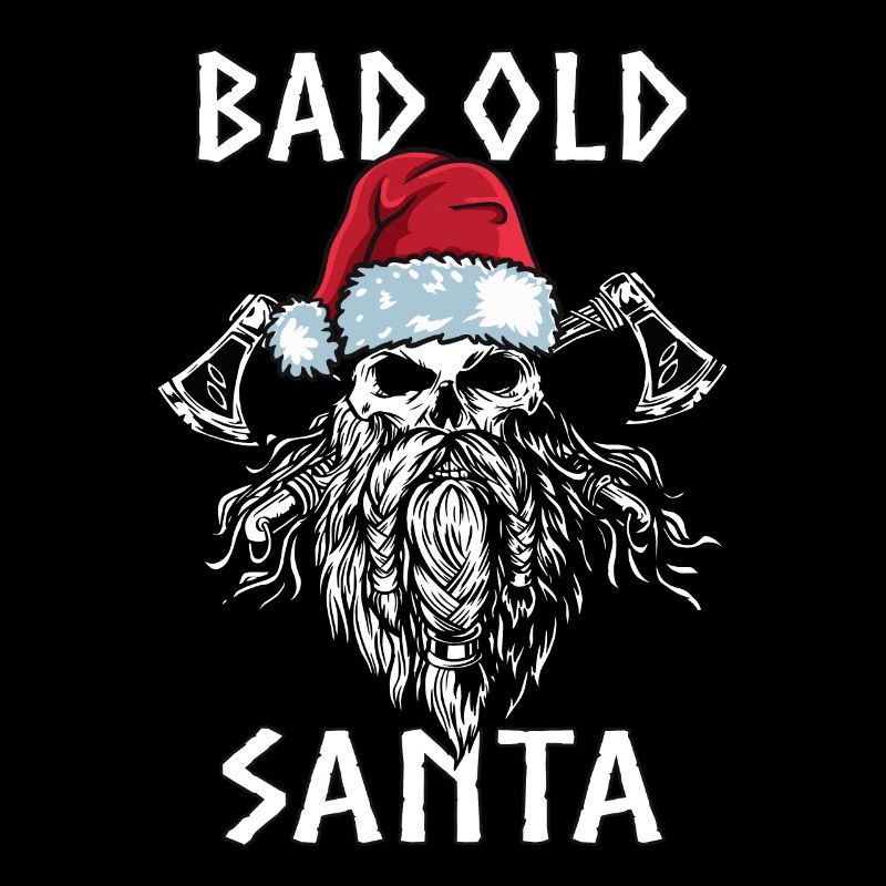Evil Old Santa Viking Vintage Noël