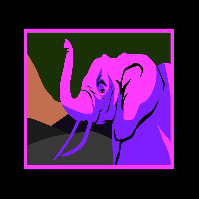 Awesome Elephant Lover Vapor Wave Designs