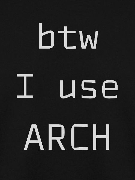 btw j’utilise Arch Linux