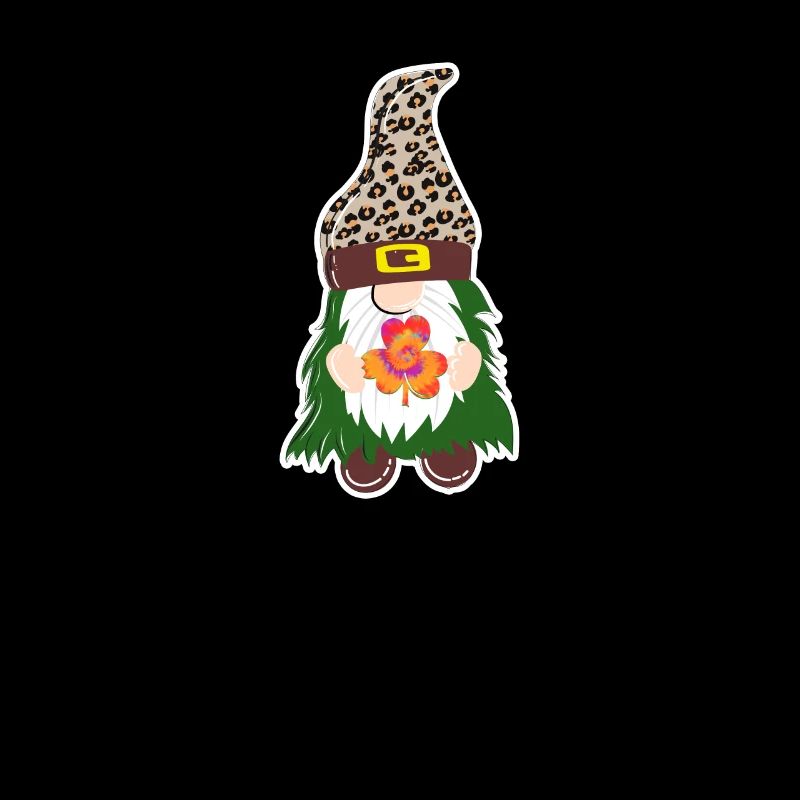 Gnome Tie Dye Clover Leaf St.