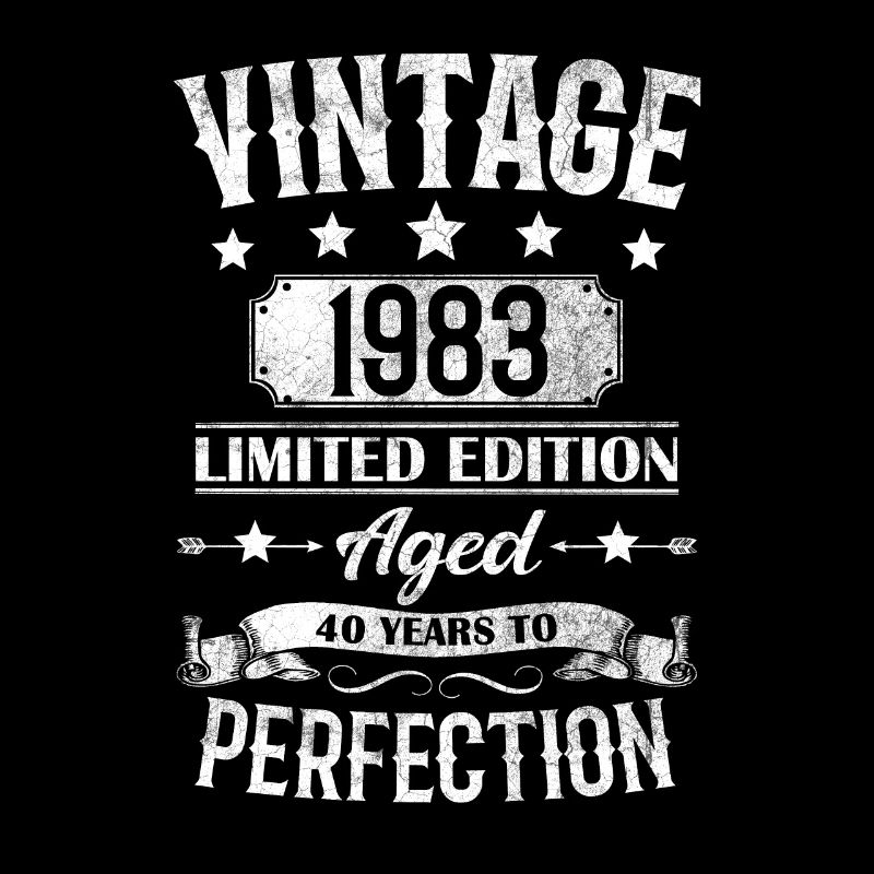 1983 Vintage Birthday Gift Tee Retro Style