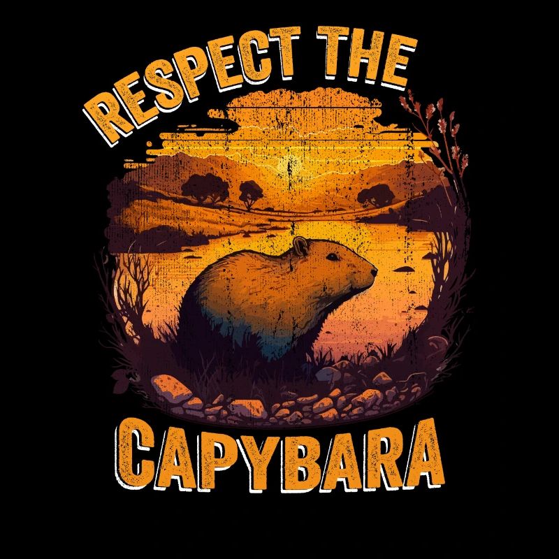 Respect L’Animal Capybara Drôle Capybara Lover