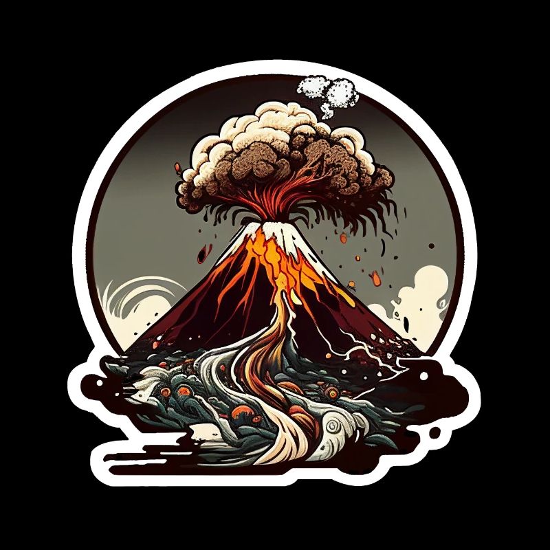 Ausbrechender Vulkan