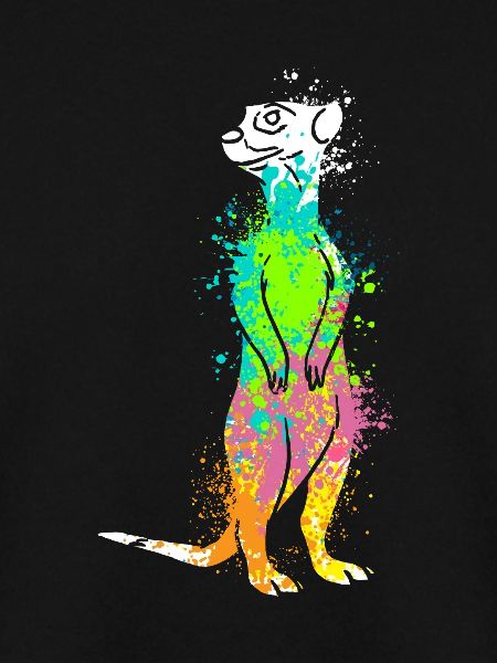 Splash Art Surikate Erdmännchen