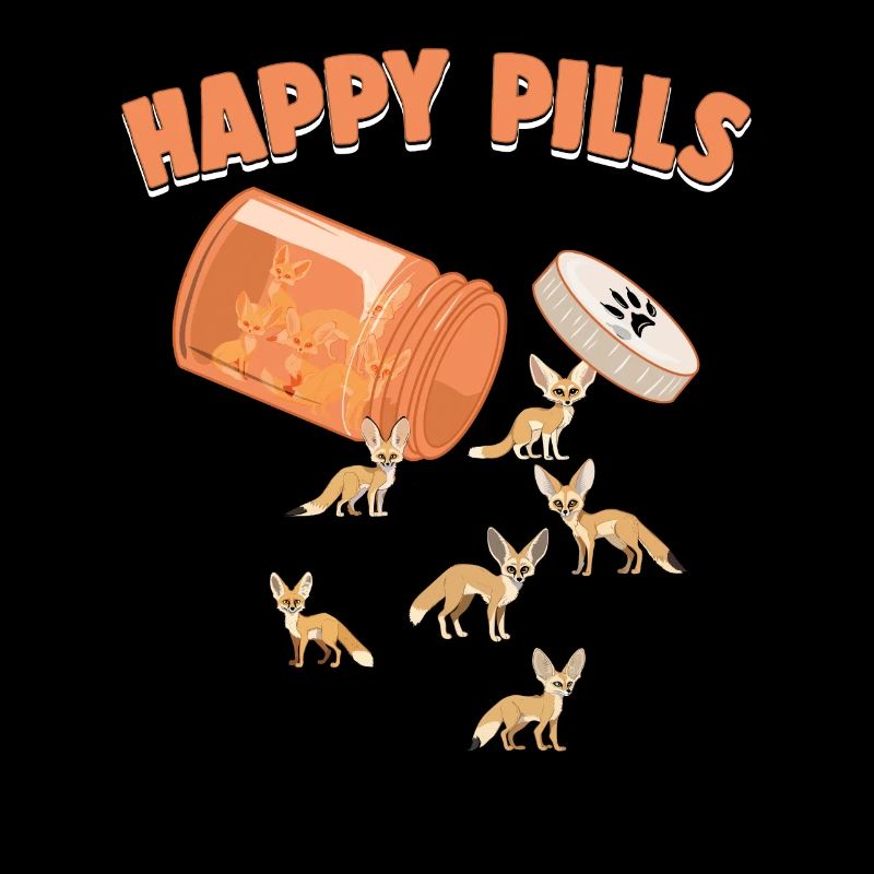 Happy Pills Fennec Fox Funny Fennec Foxes Lover