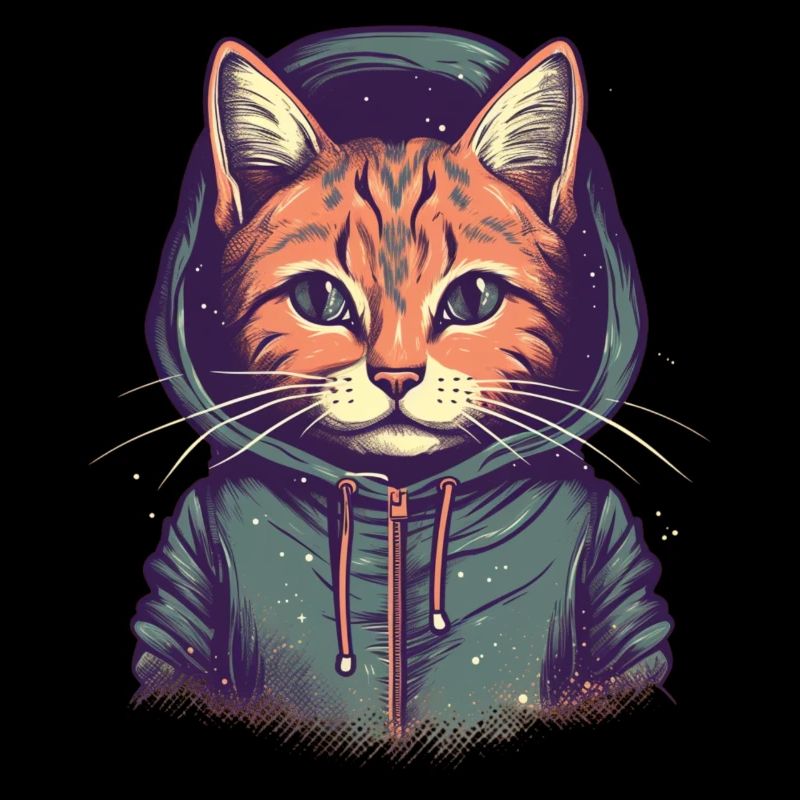 Chat mignon et cool avec de la poudre
