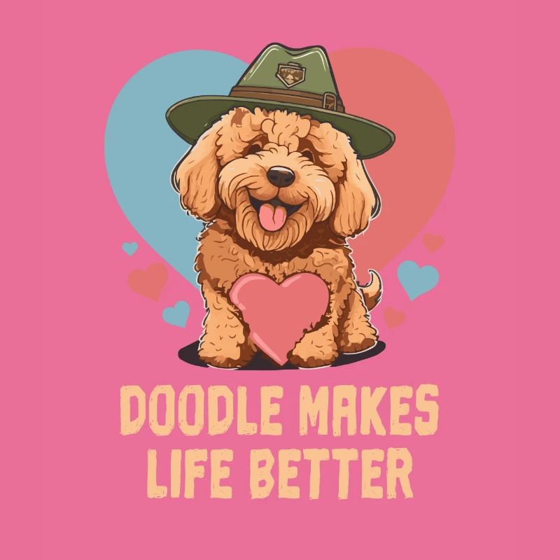 Doodle Makes Life Better Goldendoodle Dad Doodle