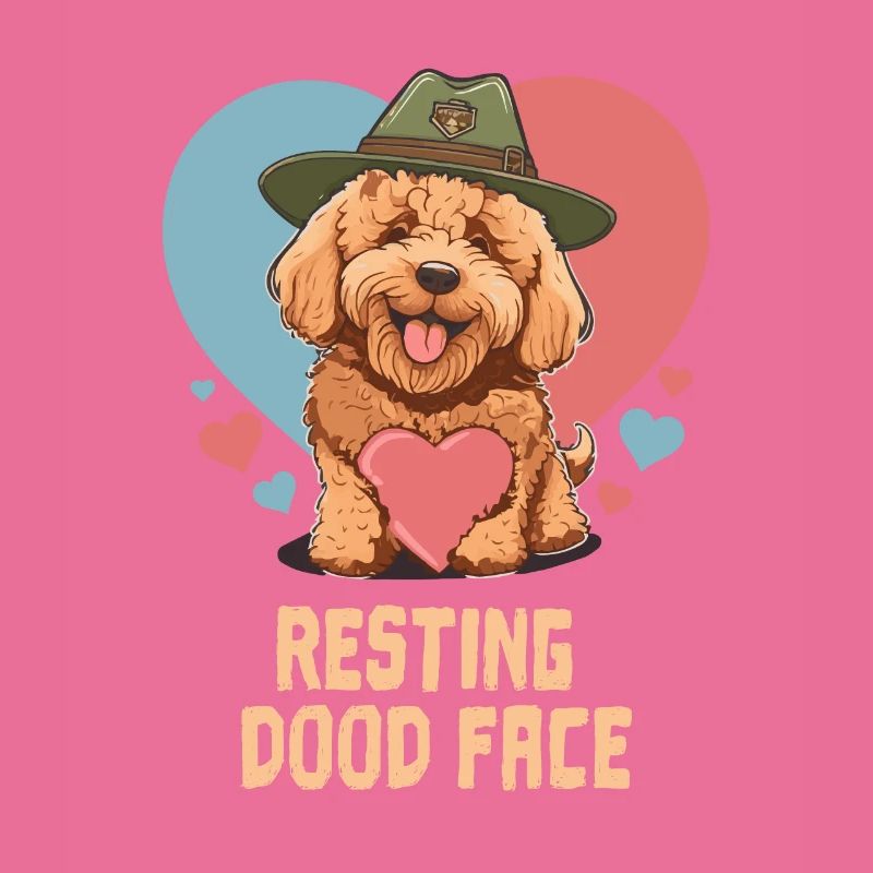 Resting Doodle Face Goldendoodle Dog Dad Doodle