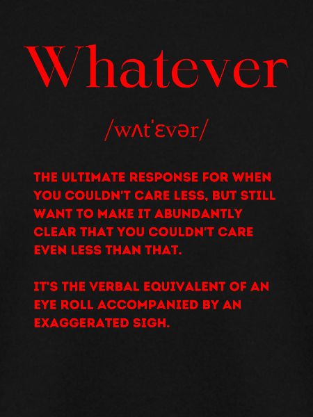 Whatever definition English