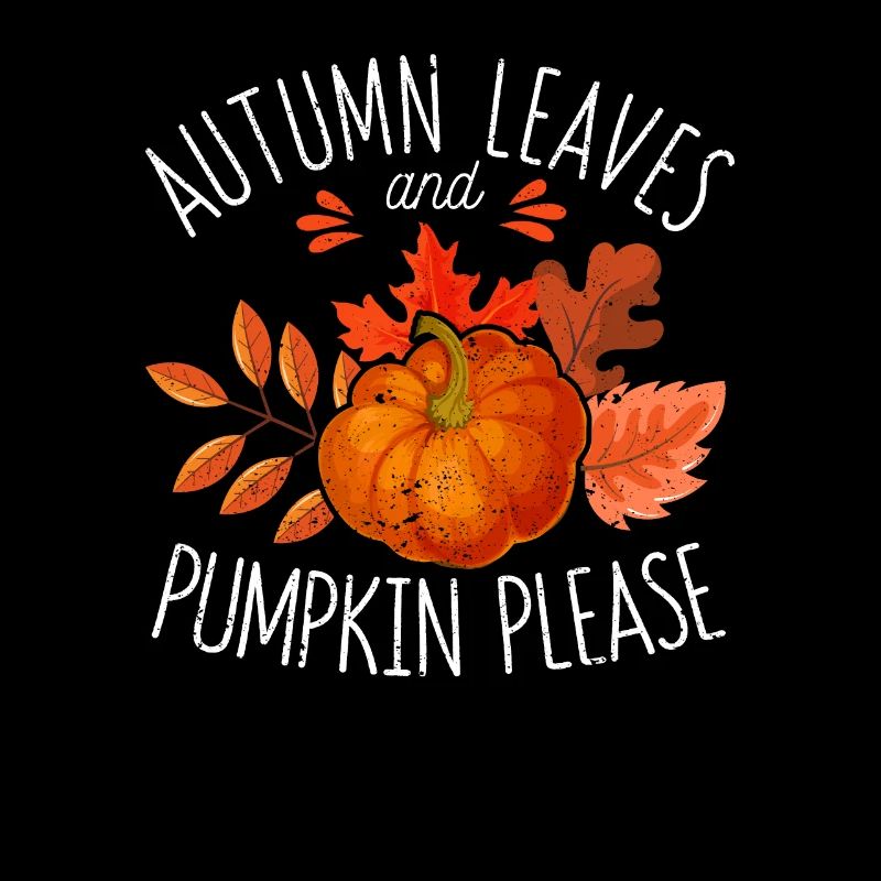 Autumn Leaves and Pumpkins Please Leaf Hello