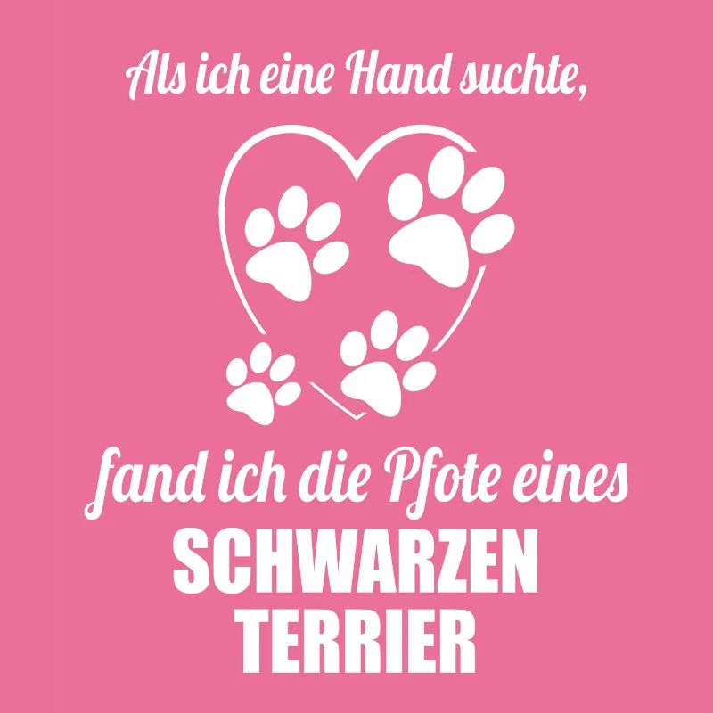Hand & Pfote - Spruch - Schwarzer Terrier