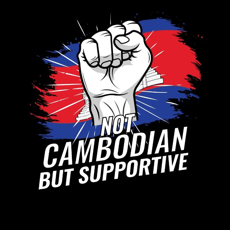 Not Cambodian But Supportive Cambodia Flag