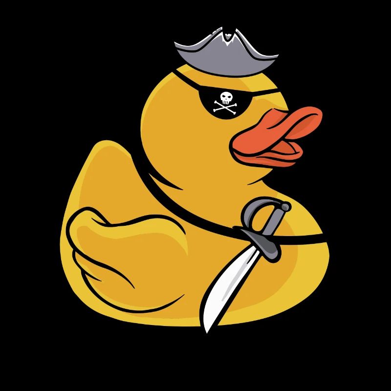 Pirate Rubber Duck Kids Cute Yellow Bath Duckie Du