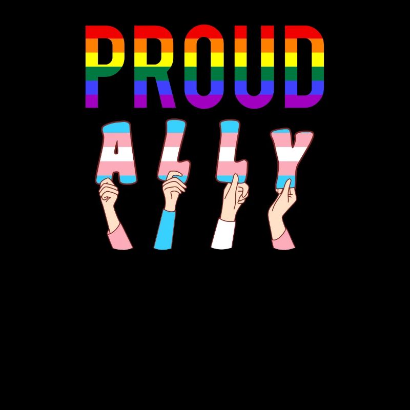 Stolzer Verbündeter Stolz LGBT Transgender Flagge Schwul Lesbisch